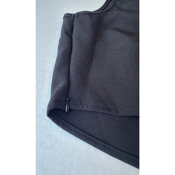 Sincerely Jules NWT Black Square Neck Sleeveless Side Zip Crop Top Size S - Picture 6 of 11